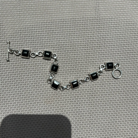 SILPADA Retired Silver Onyx 7” Bracelet - B0568 - Picture 9 of 11